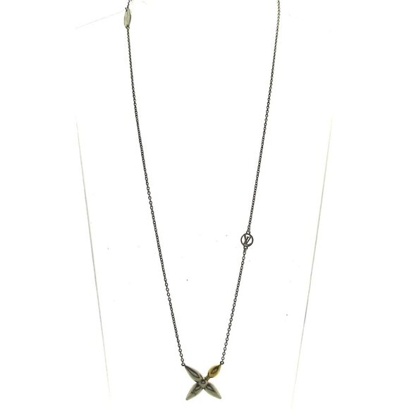 Auth LOUIS VUITTON Collier Louisette M01022 Silver Gold Others LE3232 Necklace - Picture 2 of 5